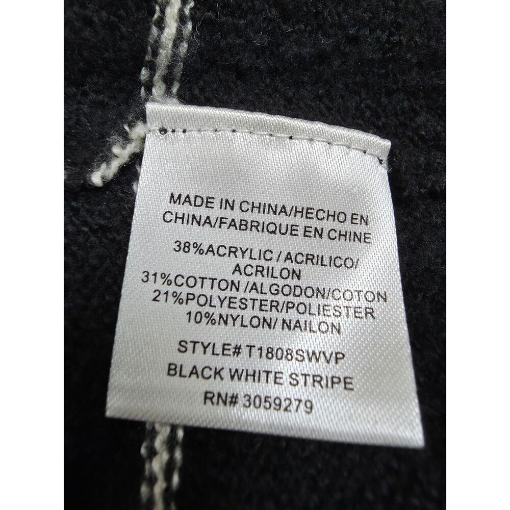 Thread & Supply Black White Striped Collared Sweater 2X Plus Preppy Coastal - Picture 8 of 8